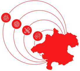 Infografik Circular Region